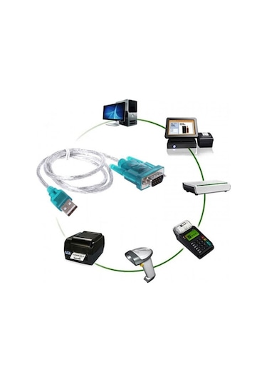 Usb 2.0 To Rs232 Data Kablosu Usb Db9 Com Port Kablo Usb Com Kablo