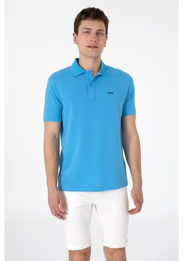 U.S. Polo Assn. Erkek Regular Fit Polo Yaka Turkuaz Basic Tişört 50306007-VR093 U.S. Polo Assn. Erkek Regular Fit Polo Yaka Turkuaz Basic Tişört 50306007-VR093