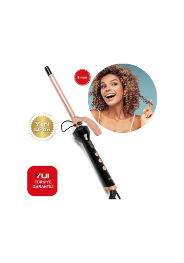 Yui KB58 Seramik Plaka Afro Dalga 9 MM Kıvırcık Saç Maşası