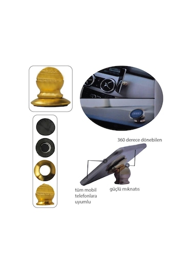 Carmind Mıknatıslı Metal Telefon Tutucu Renkli
