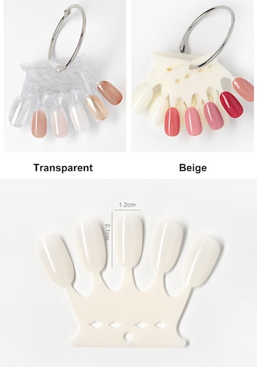 Qingmipy 10 Adet Tırnak Modeli - Transparent Plastik Egzersiz Ve Gösterim Tırnakları - Profesyonel Ve Ev Kullanıma Uygun