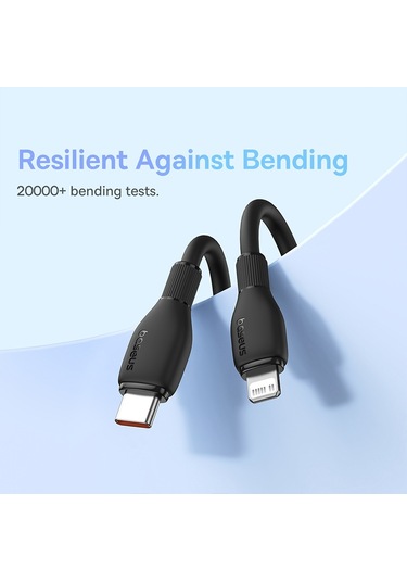 Baseus Pudding Serisi 20w Type-c - 8 Pin Hızlı Şarj Veri Kablosu, Uzunluk: 001,2m 001