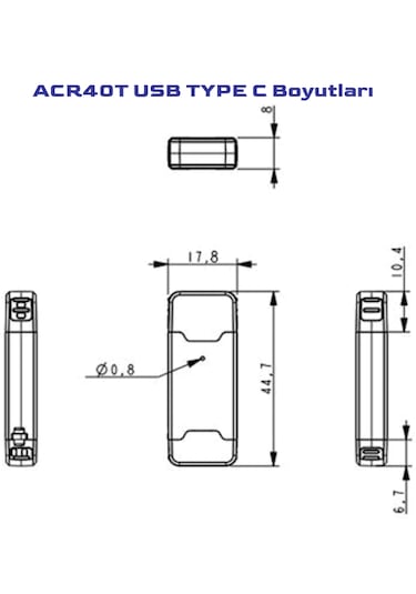 Acr40t Type-c Temaslı Akıllı S/c Kart & E-imza Okuyucu/kodlayıc