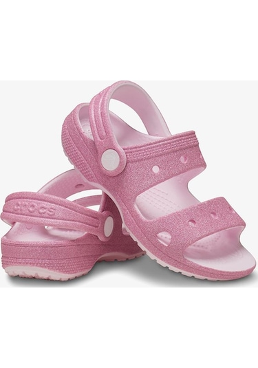 Crocs Classic Glitter Çocuk Pembe Sandalet