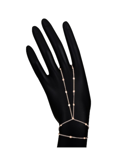 Gümüş Rose Pullu Gurmet Zincirli Çift Sıra Şahmeran Barcode Beyaz - Rose Gold 19895296
