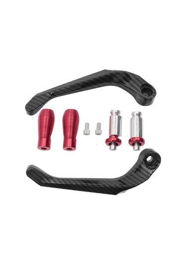 MOTOSİKLET MANET KORUMA ALEMİNYUM (KARBON DESEN) KIRMIZI