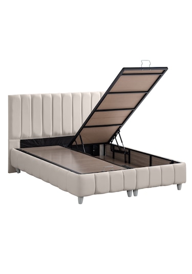 Narva İkili Set, Narva Çift Kişilik Baza Başlık Seti Krem 140 x 190