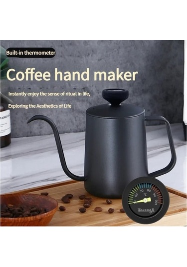 Jialan Paslanmaz Çelik Cezve Gıda Sınıfı Dayanıklı Kahve Siyah Bq Siyah