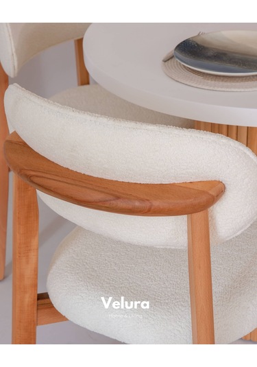 Vera Yemek Odası Takımı Yemek Masası + 4 Adet Sandalye Beyaz