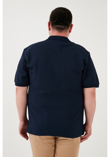 Buratti Büyük Beden Pamuklu Regular Fit Erkek Polo Yaka T Shirt 5902729B Indigo