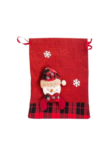 Yılbaşı Kardan Adam Lüks Çuval 22 X 28 Cm