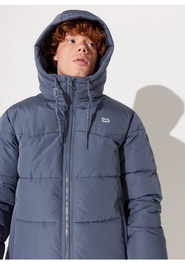 Lee Erkek Kapüşonlu Gri Şişme Mont - L88Bnya66 001