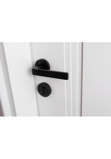 Siyah Lama Yale Kapı Kolu Ön - Arka Takım