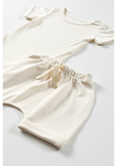 Tinylamb Elation Milk Şort Ve Bodysuit Takım - 2 Parça Krem