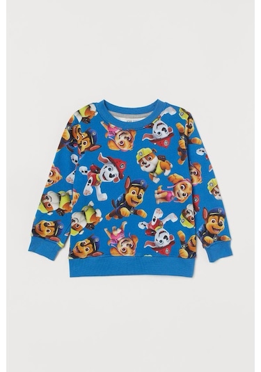 Paw Patrol Kışlık Çocuk Sweatshirt Mavi