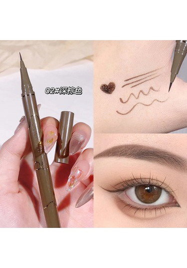 İnce Eyeliner Suya Dayanıklı, Tere Dayanıklı, Uzun Ömürlü Ve Lekesizdir. Newbie 02 Dark Topaz
