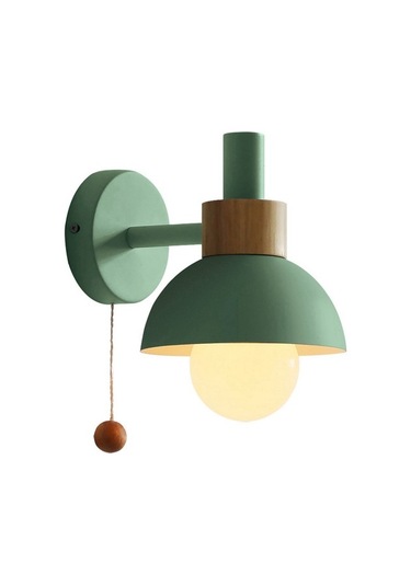 Szypzstore Oturma Odası Sundurma Koridor Lambası Iskandinav Minimalist Modern Yatak Odası Başucu Macaron Duvar Lambası Qsmsrw Yeşil