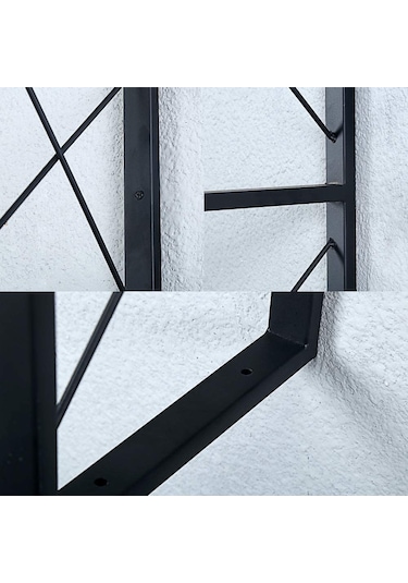 Metal Duvar Rafı Mutfak Salon Rafı  Duvar Kitaplığı