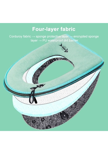 Sones Yıkanabilir Banyo Tuvalet Oturağı Örtüsü Isıtıcı Yumuşak Yastıklı Ped Closestool Kapak Matı Ev Ürünleri