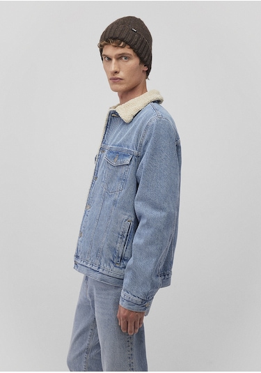 Mavi - Zander Classic Denim Suni Kürklü Açık Mavi Jean Ceket 0111214-88554 Mavi