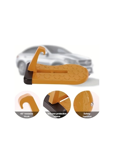 Elmpaly Araç Kapı Basamağı Gümüş, Katlanır Alüminyum Çatı Merdiveni Çoğu Araç Suv Kamyon İçin