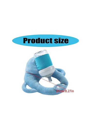 Kangvka Yetişkin Ellerini Serbest Bırakan Bebek Biberon Tutucu Yastık - Yumuşak Poliester, Ev/seyahat Kullanıma Uygun Mavi