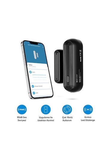 Şımart Akıllı Kapı Ve Pencere Alarmı Wi-fi Kontrollü Ve Yüksek Alarm Sesi
