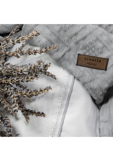 Schafer Home Kylie Yatak Örtüsü Nevresim Seti 7 Parça-gri Gri