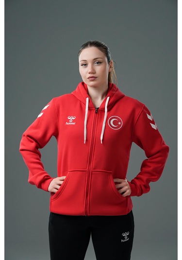 Hummel Armin Milli Takım Pamuklu Eşofman Üstü Kırmızı