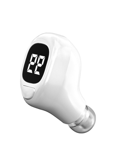 F6 Bluetooth Kulaklık Mini Görünmez Kulak İş Dijital Ekran Kulaklık