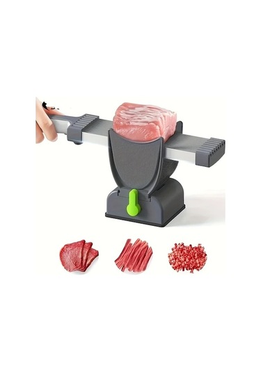 Trendooze Manuel Ayarlı Gaojunshop01 Gri Paslanmaz Çelik Doğrayıcı Mutfak Aleti Pratik Et Sebze Emme Başlıklı Gri