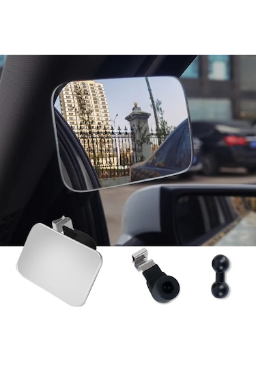 1 Adet İç Evrensel Araba İç Kör Nokta Aynası Geniş Açılı 360 Ayarlanabilir Hd Dışbükey Dikiz Aynası Araba Yardımcı Park Aynaları