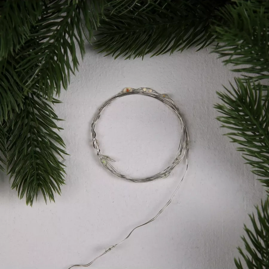 Luazon Lighting Pil İle Çalışan Çiy Işığı Zincir, 1 M 175967366 Beyaz