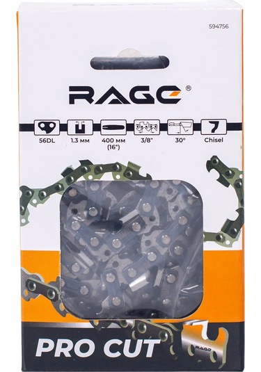 Rage Benzinli Testere Zinciri 56 Dişli 400mm 16" 3/8" 1.3 L56 3/8 1.3 326271518