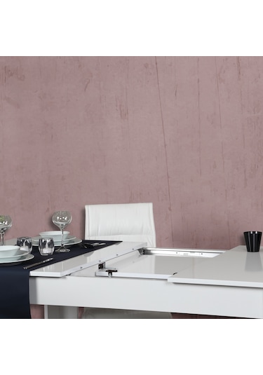 Pasifichome Oblo Beyaz Açılır Mutfak Masası / Açılır Kapanır Yemek Masası