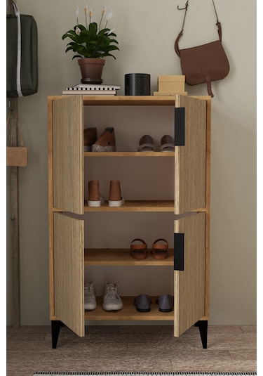 1405 Ada Ayakkabılık 4 Raflı 4 Kapaklı Çok Amaçlı Dolap Kiler Yunus Safir Yunus - Safir