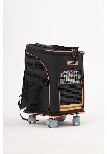 Brave Paws 4 Tekerli Kedi ve Köpek Taşıma Çantası Frenli