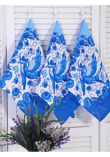 Kuz'kina Hatka Mutfak Havlular Seti 3 Adet 226475626 Mavi