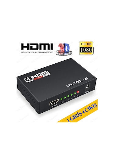 Hdmı Çoklayıcı 1 Giriş 4 Çıkışlı 1080P 3D Hdmı Splitter