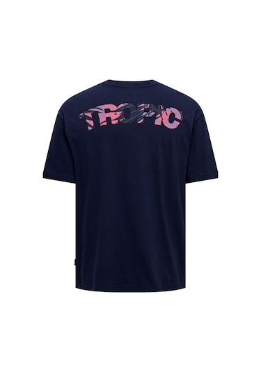 Only & Sons Onsmervyn Lıfe Rlx Summer Ss Tee 22029519 Lacivert 001