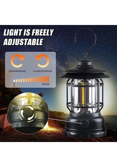 Tongxida Özel Yt1030 Açık Hava Retro Kamp Işığı Acil El Lambası Siyah Çok Renkli Çok Renkli