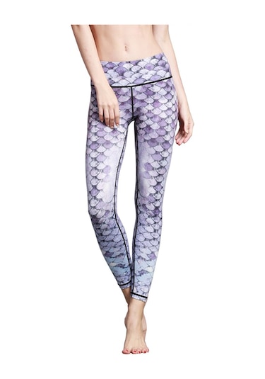 Paıyıge Yoga Pantolon Kadın Baskılı Balık Pulu Hk54