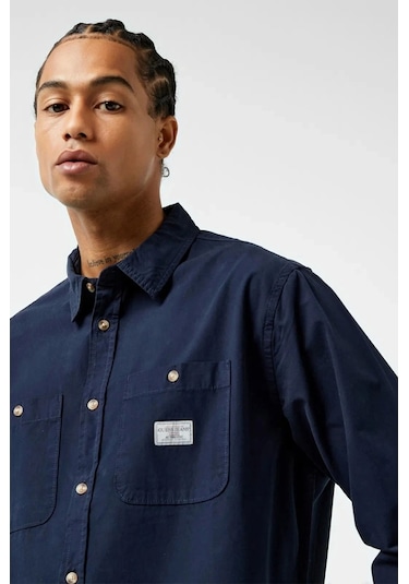 Guess Jeans Lacivert Erkek Gömlek Regular Fit Gömlek Lacivert