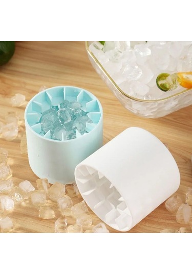 Silikon Buz Kovası Fincan Kalıbı Buz Küpleri Tepsisi Gıda Sınıfı Gri