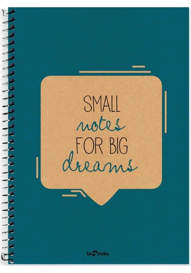 4'lü Okul Defteri Seti 17x24 Eco Kraft Düz 200 Sayfa Karışık