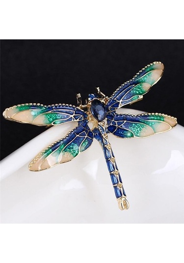 Yeşil Charm Yusufçuk Hayvan Broş Pin Bayanlar Hediye Takı Yeşil