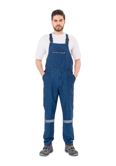 Şensel, Reflektörlü Yazlık Kot Bahçıvan Tulum, Lacivert-8E2045-