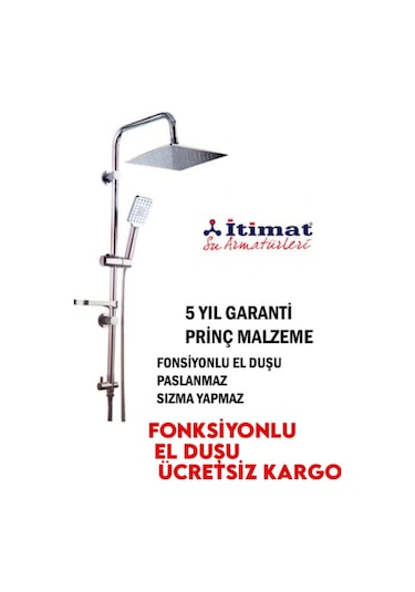 Itimat Delta 400d Çift Başlı Sürgülü Duş Seti