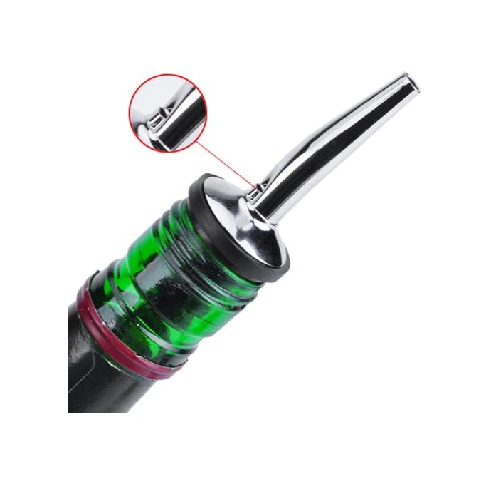 1 Adet Paslanmaz Çelik Viski Likör Şarap Şişesi Pourer Cap Borulu Stoper Ağız Dağıtıcı Barmen Mutfak Aletleri Bar Aksesuarları Şarap Pounders