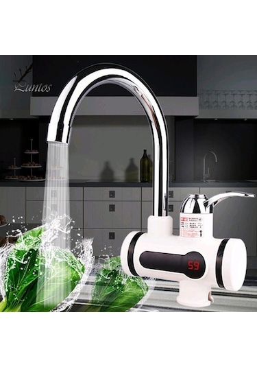 Maoyaya Jms 220v 3000w Sıcak Soğuk Su Musluğu - Anlık Isıtıcılı Banyo Mutfak Gümüş